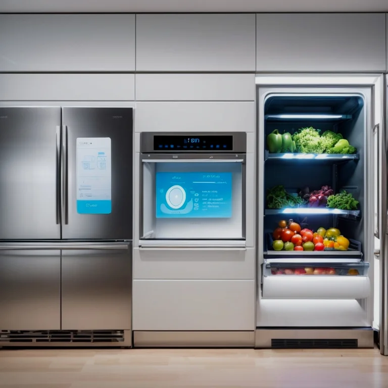 AI-Kühlschrank mit digitalem Display und App-Verbindung