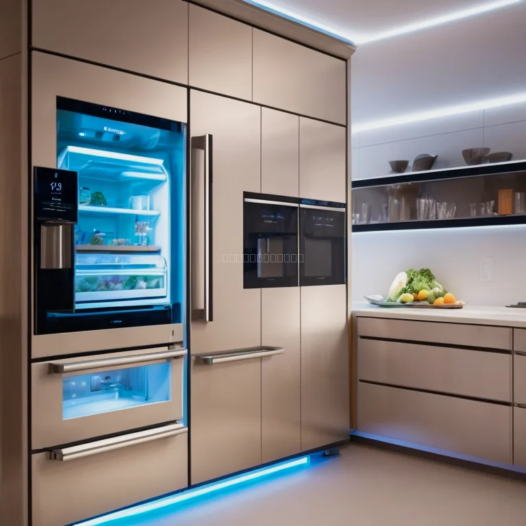 Moderner KI-Kühlschrank in einer eleganten Küche